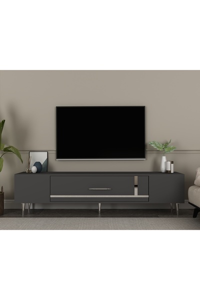cantek dizayn DEKOP1CT TV SEHPASI ANTRASİT-GÜMÜŞ