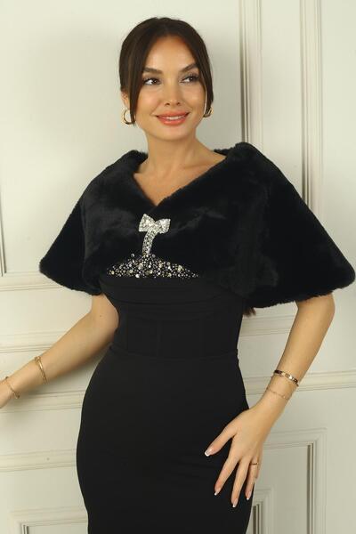 By Saygı Bolero căptușit cu broșă pentru femei