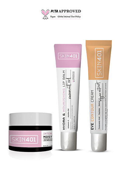 Skin401 Tüm Yüz (yüz, dudak ve göz çevresi) Ultra Nemlendirici Bakım Seti
