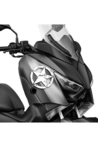 zenmoto Yamaha Xmax Yıldız Sticker Etiket Beyaz 2 Adet