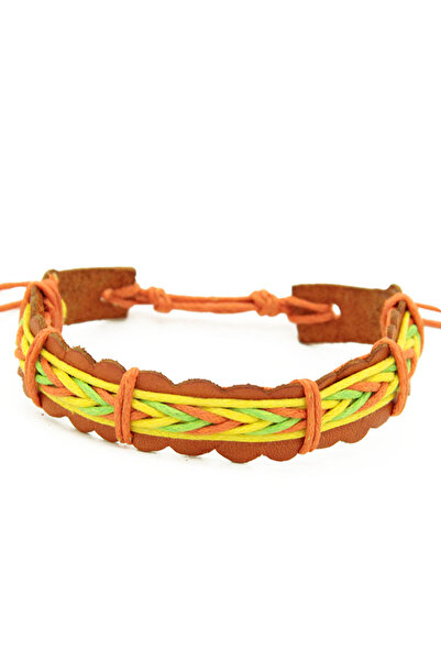 Rouge سوار للجنسين بتفاصيل من الجلد والحبل