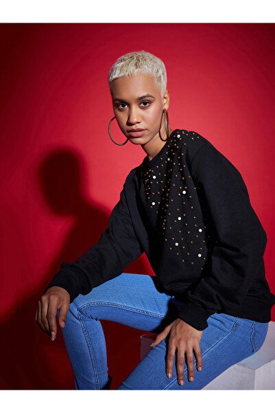 Sassafras By Styli Oversized Embellished Terry Sweatshirt