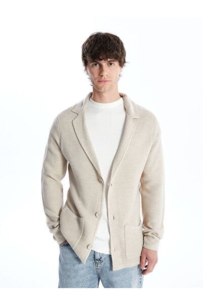 LC Waikiki Peak New Season Slim Fit Shawl Collar Men's Knitwear Cardigan