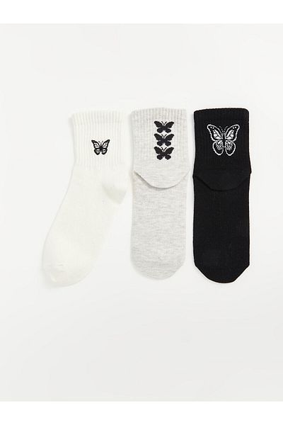 LC Waikiki Lcwk Patterned Women's Socks 3 Pack