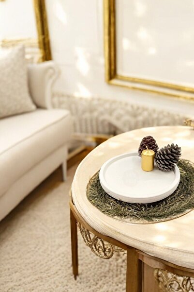 White Presentation Jewelry Plate Decorative Tray Object Home Decoration Model 28