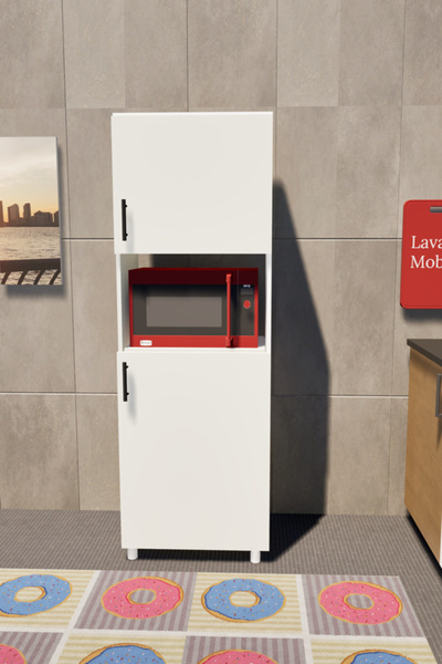 Lavanta Mobilya İmalat İDİL MDF BEYAZ ÇOK AMAÇLI MUTFAK DOLABI (MİKRODALGA FI...