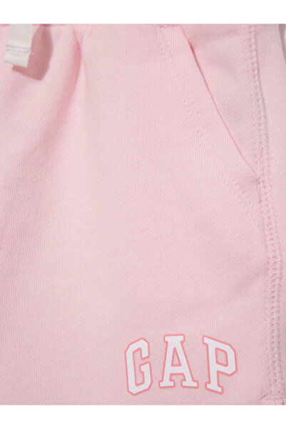 GAP Kız Bebek Açık Pembe Gap Logo Fransız Havlu Kumaş Şort