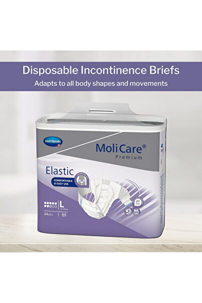 MOLICARE Premium Elastic A/D Purple 8D Size  Lrg 24S
