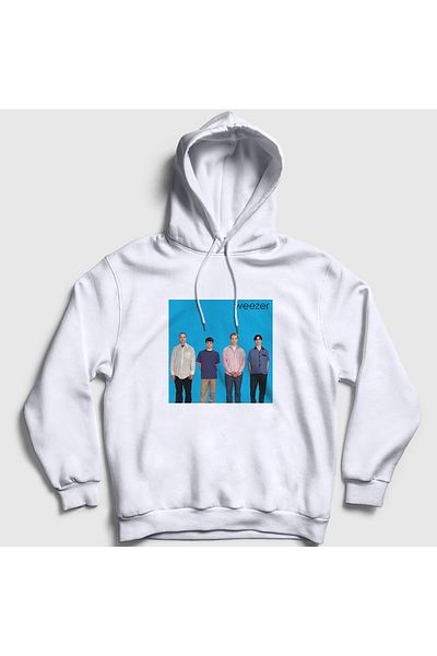 Presmono Φούτερ με κουκούλα Unisex White Band Music Weezer 506707 ττ