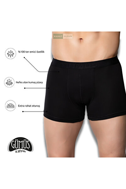 Gümüş İç Giyim Pachet economic de 5 piese pentru bărbați, negru, bumbac piese...