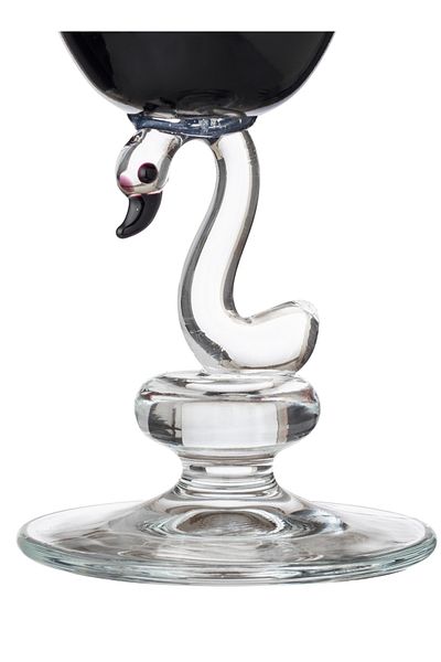 Byblos A Luxurious Crystal Juice Cup Consisting Of One Piece With A Flamingo Décor