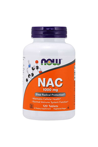 Now أقراص فوودز NAC، 1000 ملجم، 120 قرصًا