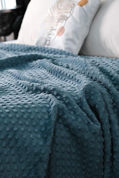 MİNK Indigo Blue Mink Bud Double Blanket