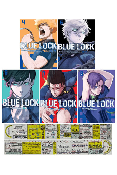 Komik Şeyler Blue Lock 4-5-6-7-8. Ciltler Manga Seti
