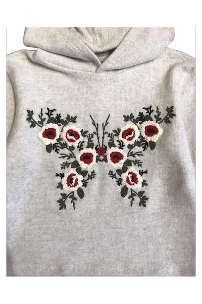 Little Star Girl's Soft Fabric Butterfly Embroidered Knitwear Set
