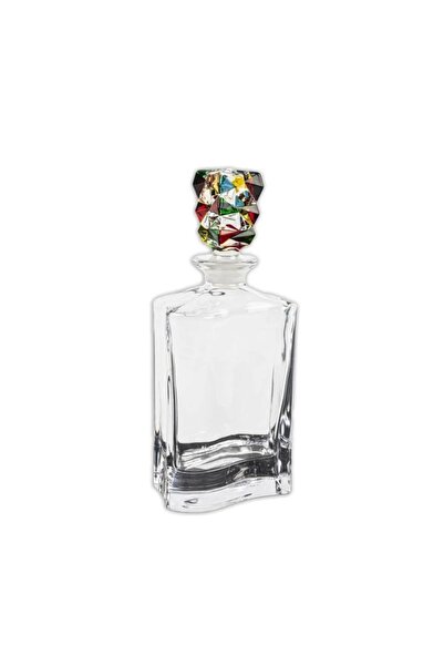 Le Atölye Clear Renkli Cam Şişe Karaf 30cm 800ml