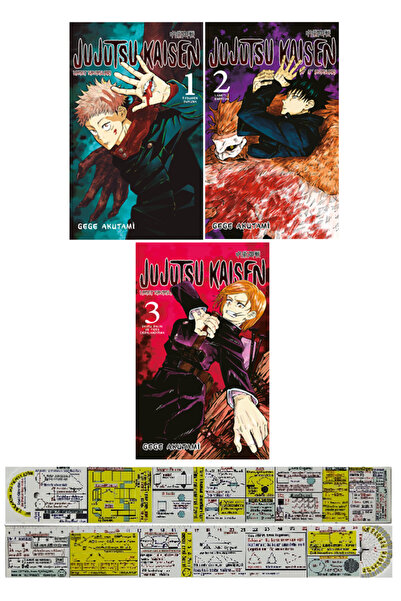Gerekli Şeyler Yayıncılık Jujutsu Kaisen 1-2-3. Ciltler Manga Seti + Mat. Öğr...