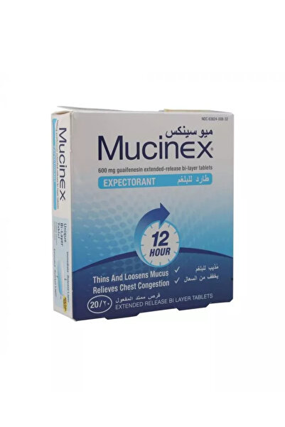 Reckitt Benckiser أقراص Mucinex ثنائية الطبقات ممتدة المفعول، 20 قرصًا