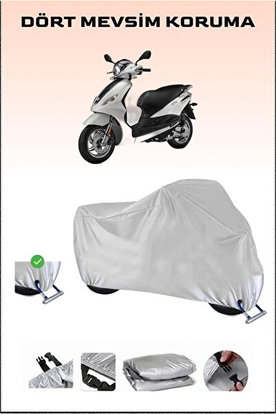 Breen Piaggio FLY 150 - مشمع دراجة نارية آمن ومقاوم للماء متوافق مع القفل