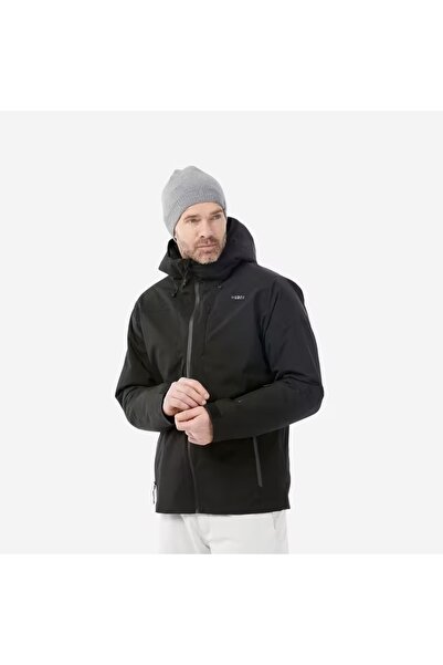 Decathlon Men's Waterproof - Warm Ski Coat - Black - 10 ° C