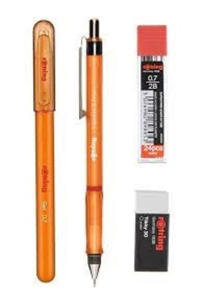 Rotring ROTRING 4-PIECE VISUCLICK SCHOOL SET 0.7 ORANGE