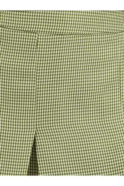 Styli Houndstooth Box Pleats A-Line Mini Skirt