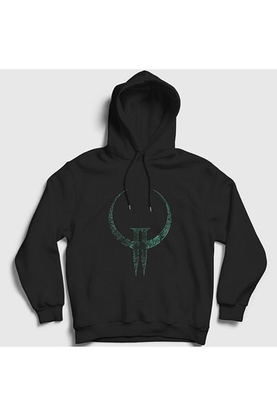 Presmono Φούτερ με κουκούλα Unisex Μαύρο λογότυπο Game Quake 2 II 511317 ττ