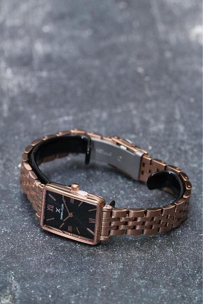 Daniel Klein Dke.1.10750 Rectangular Case Roman Numeral Minimal Design Women's Wristwatch