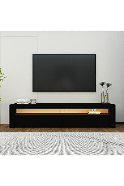 İNARCH DİZAYN Batı LED Işıklı 2 Kapaklı TV Sehpası – 150 cm – Minimal Tasarım...