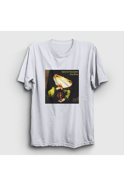 Presmono Μπλουζάκι Unisex White Vicious Delicious με μοτίβο μανιταριών - 515173 ττ
