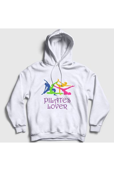 Presmono Φούτερ με κουκούλα Unisex White Lover Gift Pilates 511813 ττ