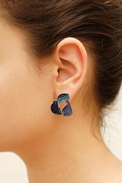 d Kit Boutique 3 ألوان أقراط أوراق حجر الذهب