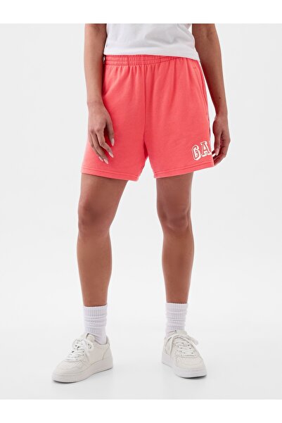 GAP Kadın Kırmızı Gap Logo Fransız Havlu Kumaş Şort