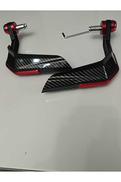 Arzu / Monero MANET KORUMA KARBON DESEN RÜZGAR KORUMA KIRMIZI RENK ÜNİVERSAL N MAX X MAX T MAX PCX R25 MT25 NK250