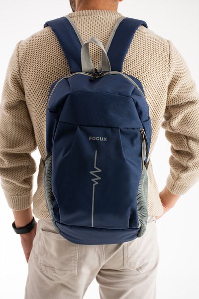 Fiyaka Nil-09 Outdoor (44cmx25cmx18cm) حقيبة ظهر يومية للجنسين حقيبة رياضية متعددة الأغراض باللون الأزرق الداكن