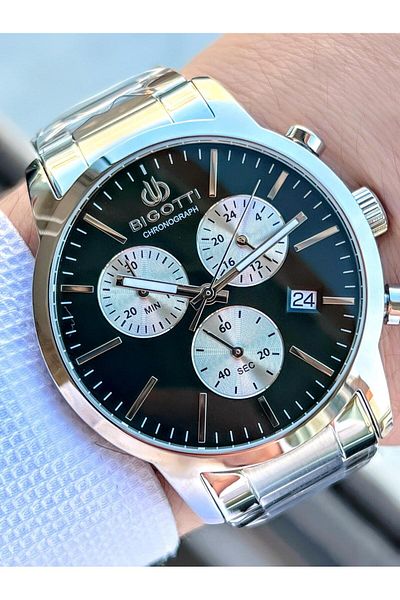 Bigotti Case and Cord Steel Interior Functions Active 5 Atm Waterproof Men's Wristwatch Ebg.10576.2
