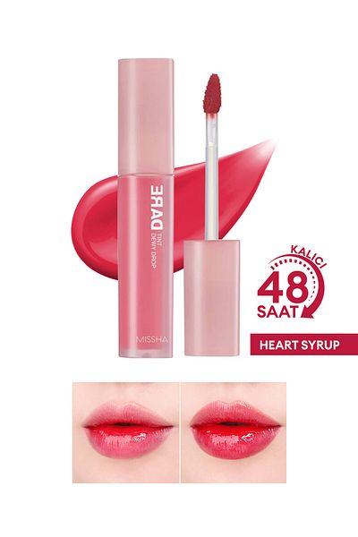 Missha Bright Tint Dare Tint Dewy Drop (Heart Syrup) with Long-Lasting, Moist Finish