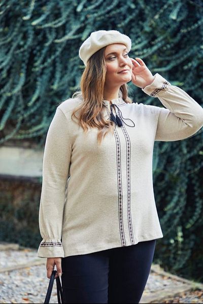 wear on collection Μπλούζα από μαλακό ύφασμα με κορδόνια