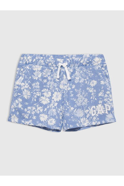 GAP Kız Çocuk Mavi Gap Logo Pull-On Şort