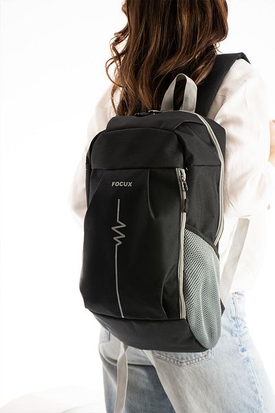 Fiyaka Nil-09 Outdoor (44cmx25cmx18cm) حقيبة ظهر يومية للجنسين حقيبة رياضية متعددة الأغراض باللون الأسود
