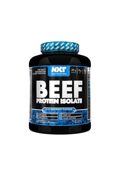 NXT Nutrition Beef Protein Isolate, Blue Raspberry, 1.8 Kg, Rich in pure protein