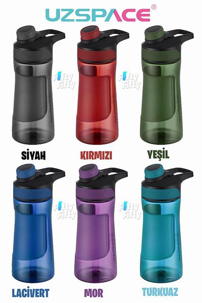 Uzspace 530 ml Magnet Lid Tritan Water Bottle -Non-Slip Body Ff530