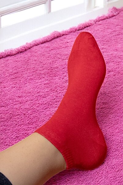 Blue Style Set of 6 Bamboo Red Women's Booties Socks