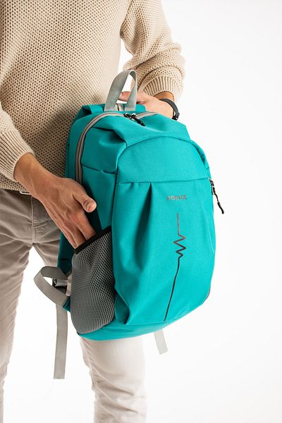 Fiyaka Nil-09 Outdoor (44cmx25cmx18cm) حقيبة ظهر يومية للجنسين حقيبة رياضية متعددة الأغراض باللون الفيروزي