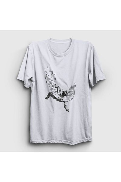 Presmono Tricou alb unisex Icarus Angel Falling Angel 509521 tt