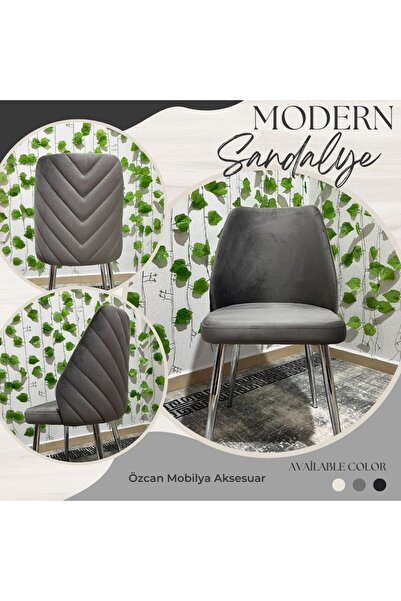 ÖZCAN METAL Vega - Krom Metal Ayak - Babyface Kumaş - Papel Sırt - Mutfak & S...