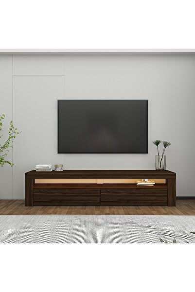 İNARCH DİZAYN Batı LED Işıklı 2 Kapaklı TV Sehpası – 150 cm – Minimal Tasarım...