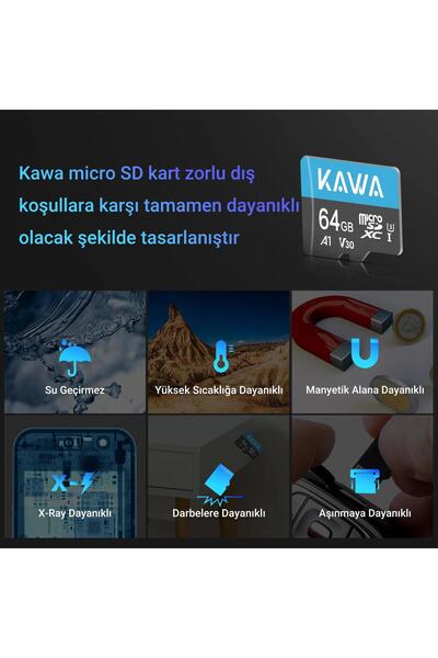 Kawa High Endurance U3 V30 100Mb/S Read 40Mb/S Write 64Gb Micro Sd Memory Card