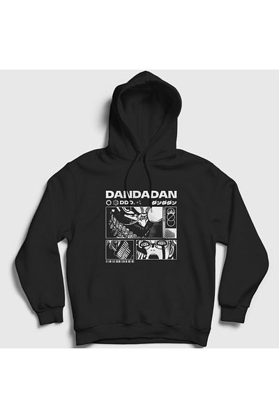 Presmono Унисекс аниме суитшърт с качулка Dandadan, черен - 513227tt