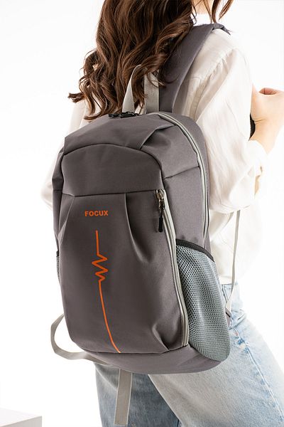 Fiyaka Nil-09 Outdoor (44cmx25cmx18cm) حقيبة ظهر يومية للجنسين حقيبة رياضية متعددة الأغراض باللون الرمادي
